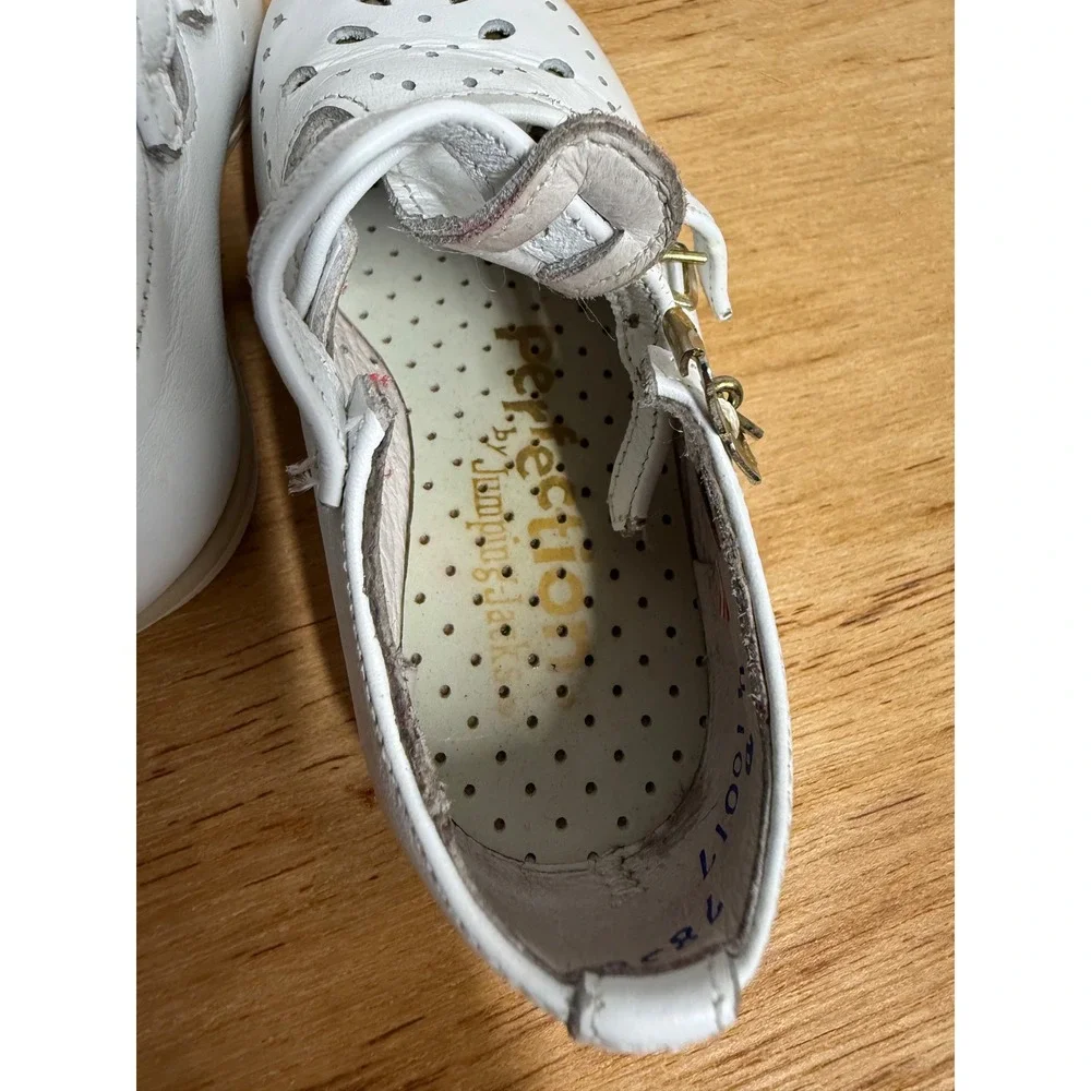 Jumping Jacks Perfection Vintage‎ White Leather Mary Jane Shoes Toddler